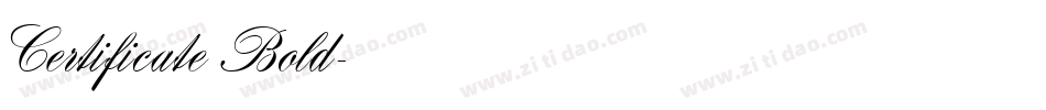 Certificate Bold字体转换